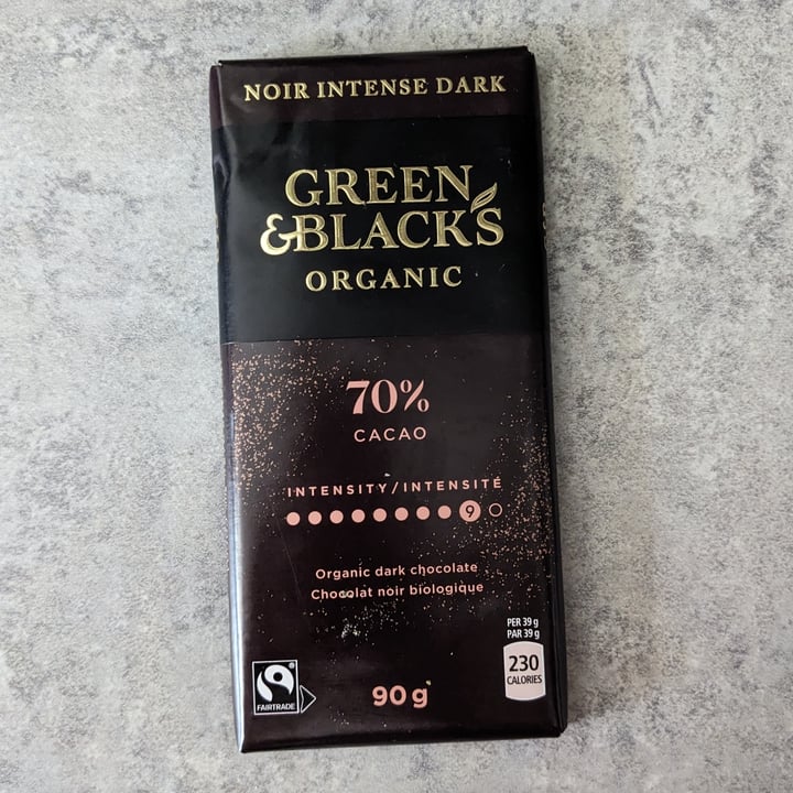 photo of Green & Black's 70% Organic Dark Chocolate shared by @jandrews on  10 Jul 2023 - review
