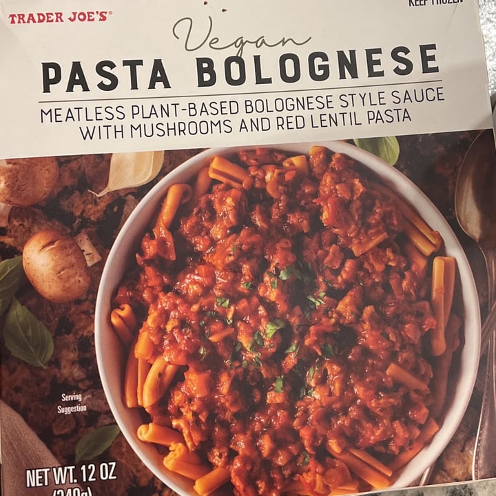 photo of Trader Joe's Vegan Pasta Bolognese shared by @caradancer on  30 Dec 2022 - review