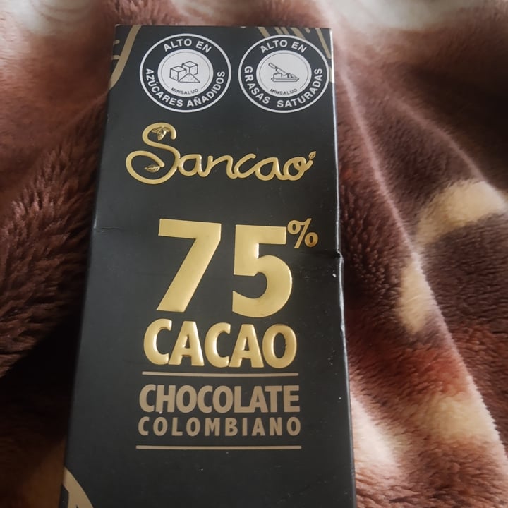 photo of Sancao Barra De Chocolate 75% shared by @veganizandomed on  17 Jul 2023 - review