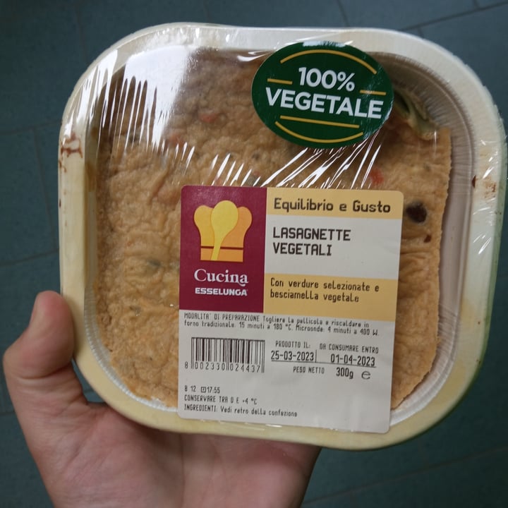 photo of Cucina Esselunga lasagnette vegetali shared by @giusicc on  31 Mar 2023 - review