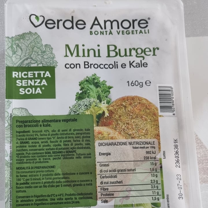 photo of Verde Amore Mini Burger con Broccoli e Kale shared by @chiara7321 on  31 Jul 2023 - review