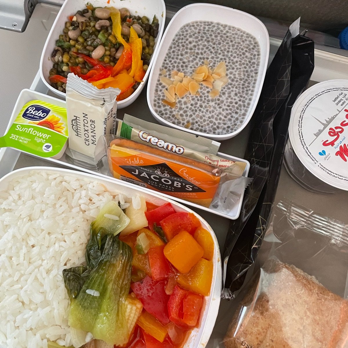 Emirates Strict Vegetarian Meal (Vegan) Lunch Reviews abillion