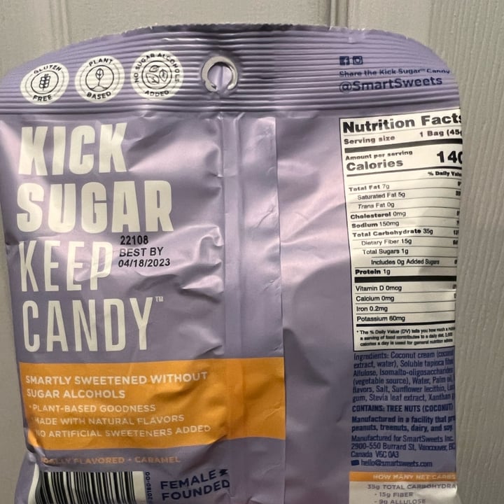 photo of Smart Sweets caramels shared by @ksvegan17 on  17 Jun 2023 - review