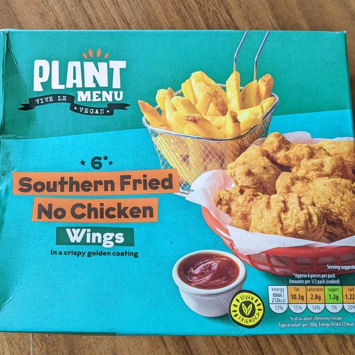 photo of Plant Menu southern fried No chicken wings shared by @allandm on  20 Jul 2023 - review