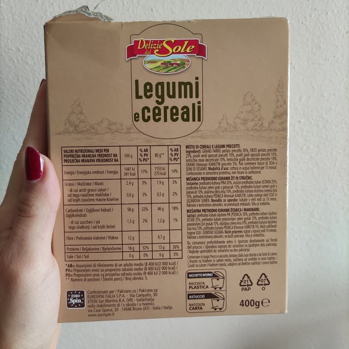 photo of Delizie dal Sole Legumi e cereali shared by @jessiveneziani on  14 Apr 2023 - review