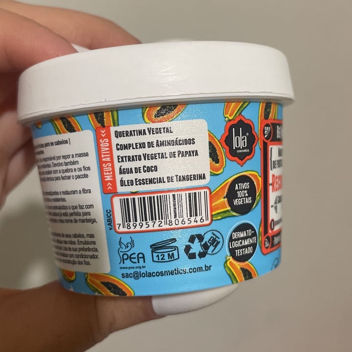 photo of Lola Cosmetics Be(M)Dita Ghee Máscara Reconstrução shared by @feferreiras on  19 May 2023 - review