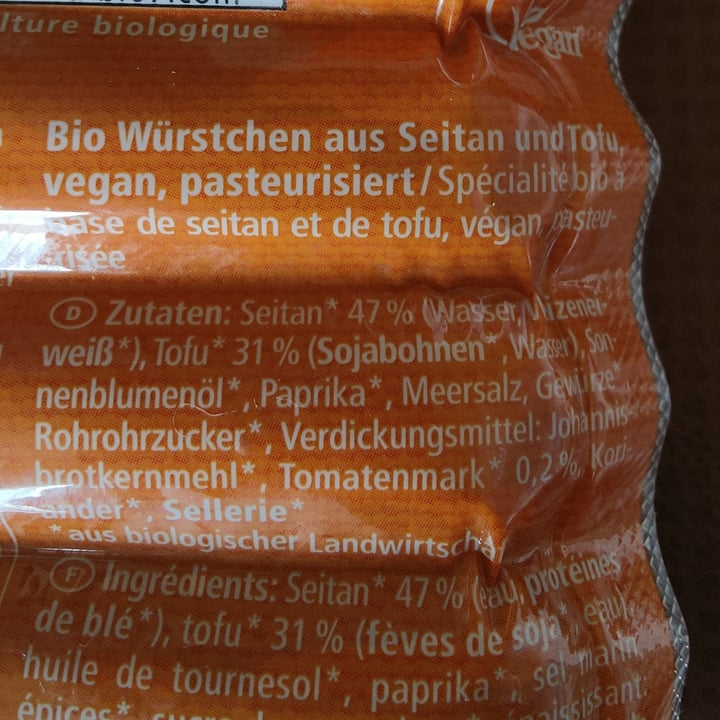 photo of Alnatura Vegane Mini Wiener aus Seitan & Tofu shared by @sym on  26 Feb 2023 - review