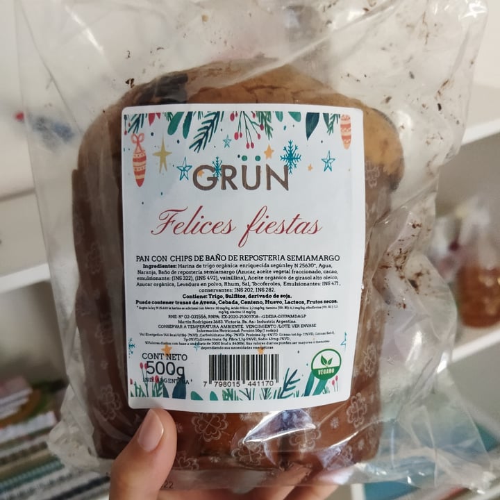photo of Grün Orgánico Pan Dulce Con Chips De Chocolate shared by @fabuchi on  05 Jan 2023 - review