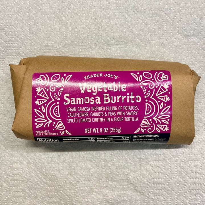 photo of Trader Joe's Vegetable Samosa Burrito shared by @kyu on  02 May 2023 - review