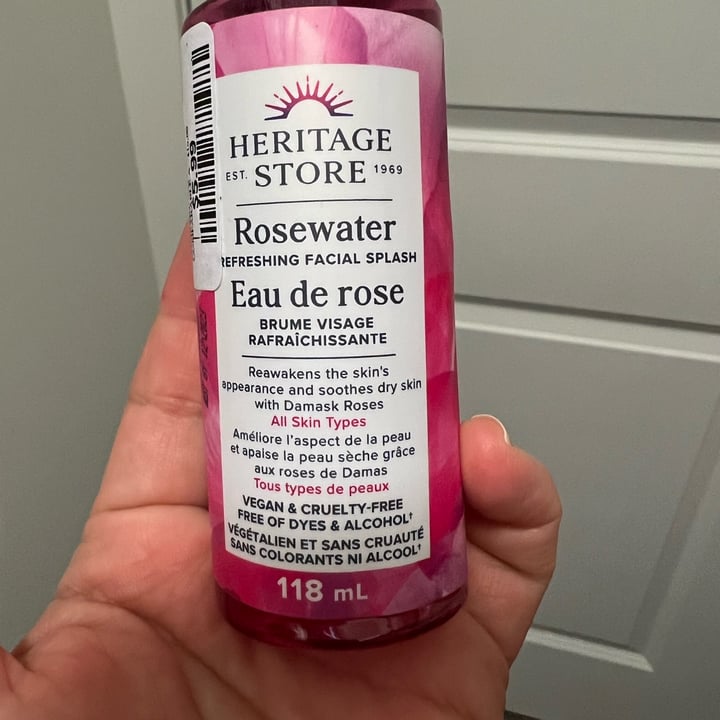 photo of Heritage Store Refreshing facial splash shared by @brendavalrin on  08 Jan 2023 - review
