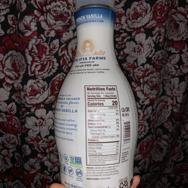 photo of Califia Farms Almond Milk Creamer French Vanilla shared by @noimdirtydan on  23 May 2023 - review