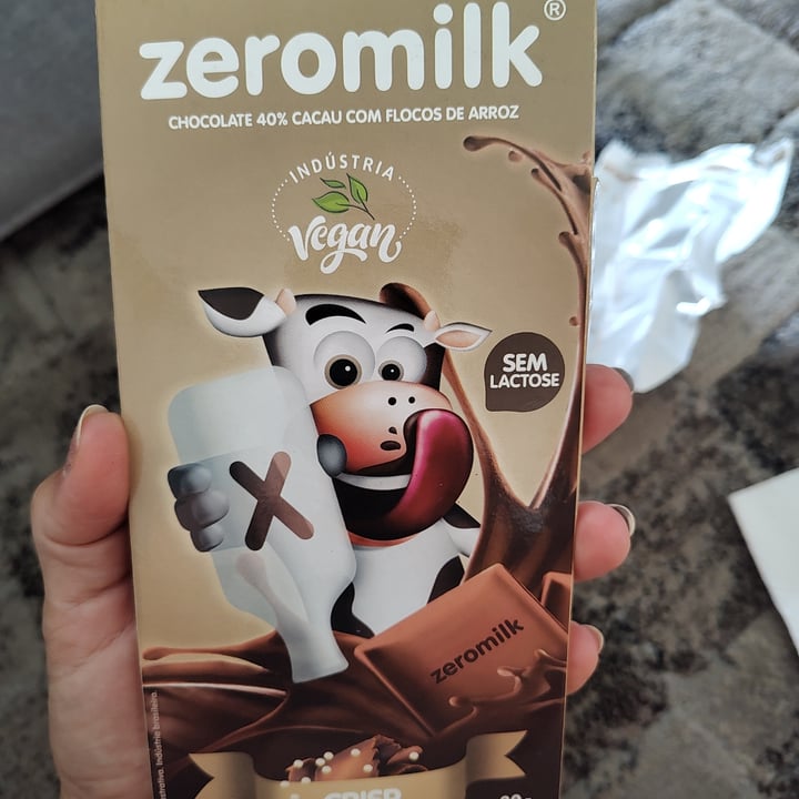 photo of Zeromilk Chocolate 40% Cacau com Flocos de Arroz shared by @iveverouchis on  23 Feb 2023 - review