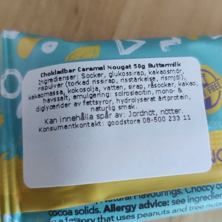 photo of Buttermilk Caramel Nougat Choccy Bar shared by @enkelvegan on  04 Mar 2023 - review