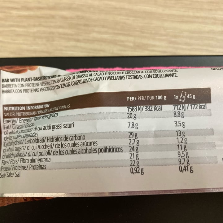 photo of Foodspring barretta proteica hazelnut crunch shared by @gattaviola on  16 Feb 2023 - review