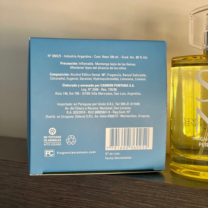 photo of Fragancias Cannon Sens Magnolia Y Pera Perfume Vegano shared by @barbymarz on  28 May 2023 - review