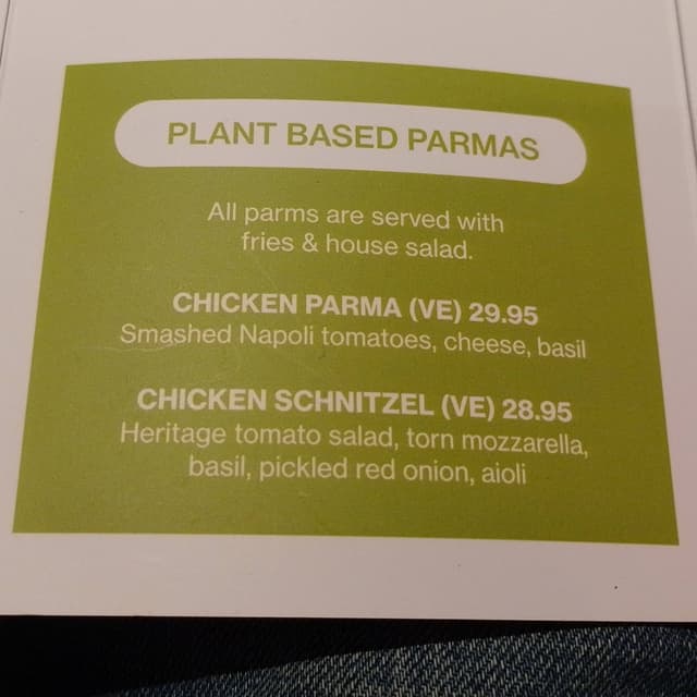 Photo of the dish “Plant Parma (Chicken)”