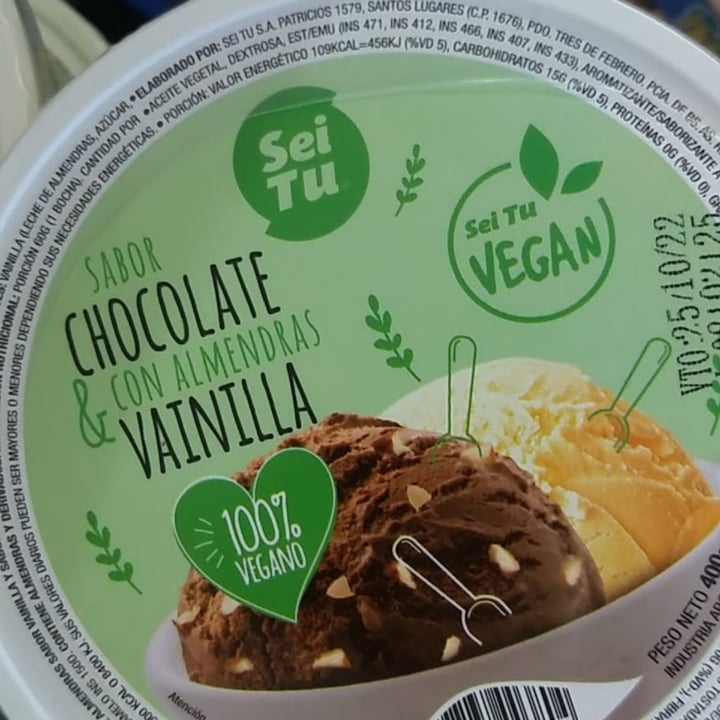 photo of Sei Tu Sei Tu Vegan Vainilla y Chocolate con Almendras shared by @barbuchi96 on  04 Jan 2023 - review