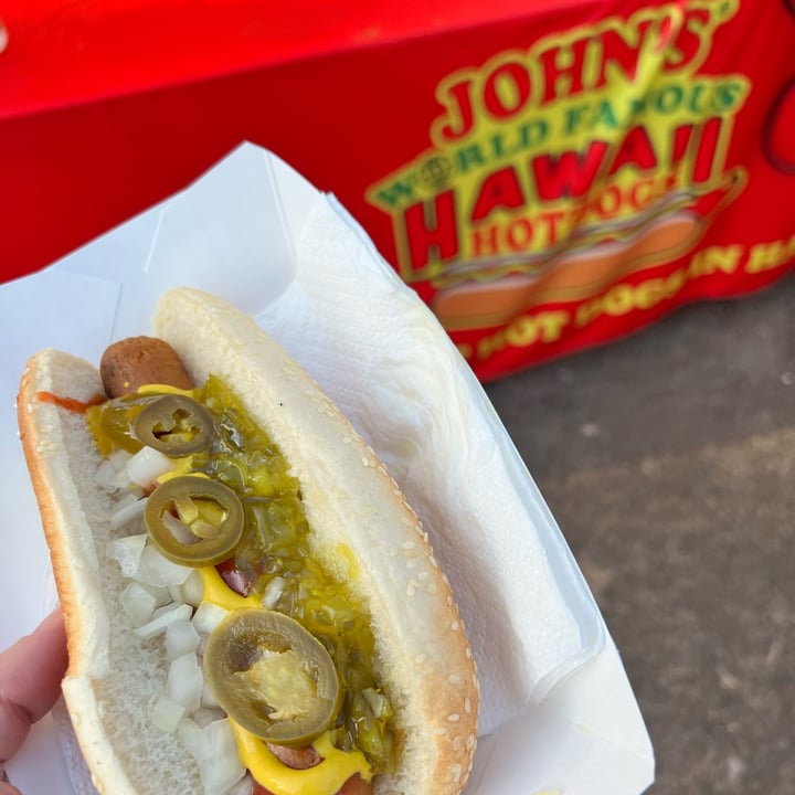 photo of Johns World Famous Hawaii Hot Dogs LLC Vegan Hotdog shared by @carrieannburns on  27 Feb 2023 - review