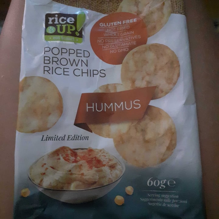 photo of nuhealth Rice Up Popped Brown Rice Chips Hummus shared by @anev on  29 Jul 2023 - review