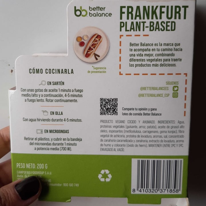 photo of better balance Frankfurt plant based shared by @duduu on  20 Apr 2023 - review