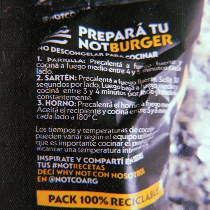 photo of NotCo Not burger parrillera shared by @nanicuadern on  06 Jul 2023 - review