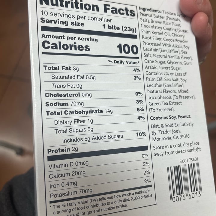 photo of Trader Joe's Chocolatey Coated Peanut Butter Crispy Rice Bites shared by @clarendiee on  31 May 2023 - review