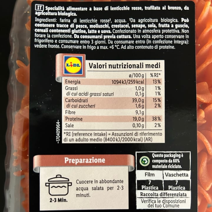 photo of Nonna mia high protein fusilli freschi di lenticchie shared by @andrea76 on  25 Jun 2023 - review