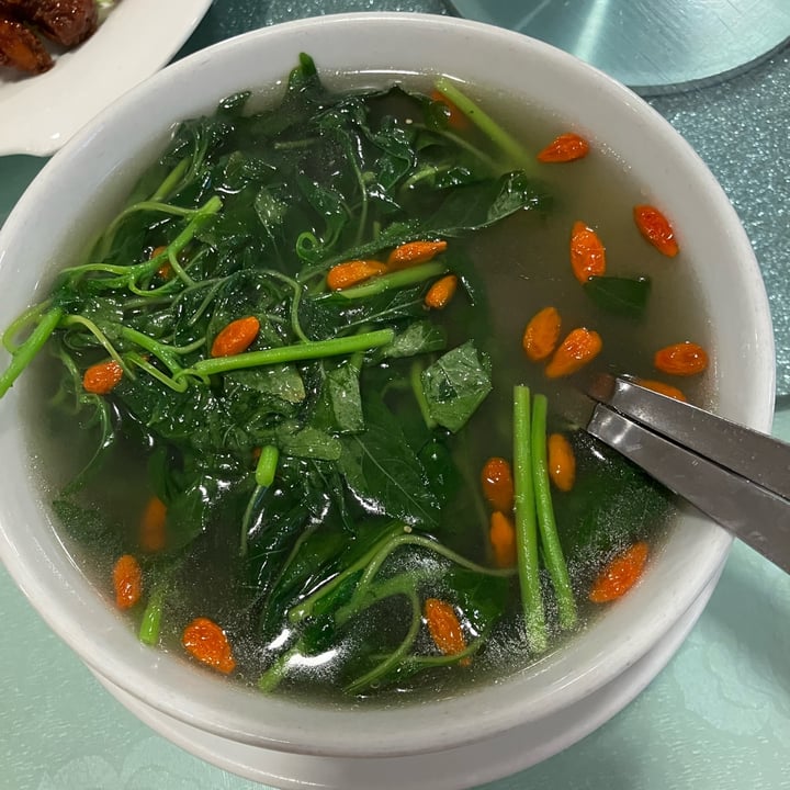 photo of Supreme Vege Pte Ltd 善心缘 spinach soup shared by @veganhubby on  08 Feb 2023 - review
