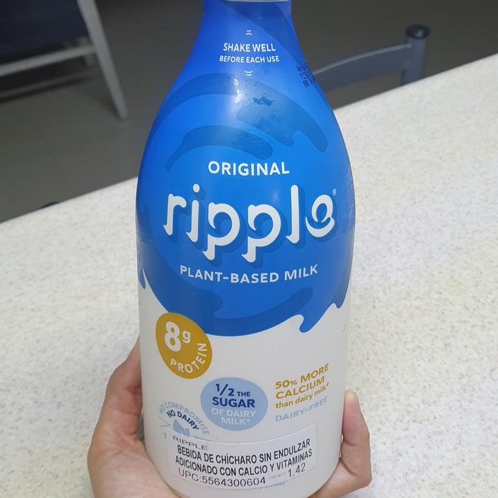 photo of Ripple Foods Original Plant-Based Milk shared by @elviejonvegano on  10 May 2023 - review