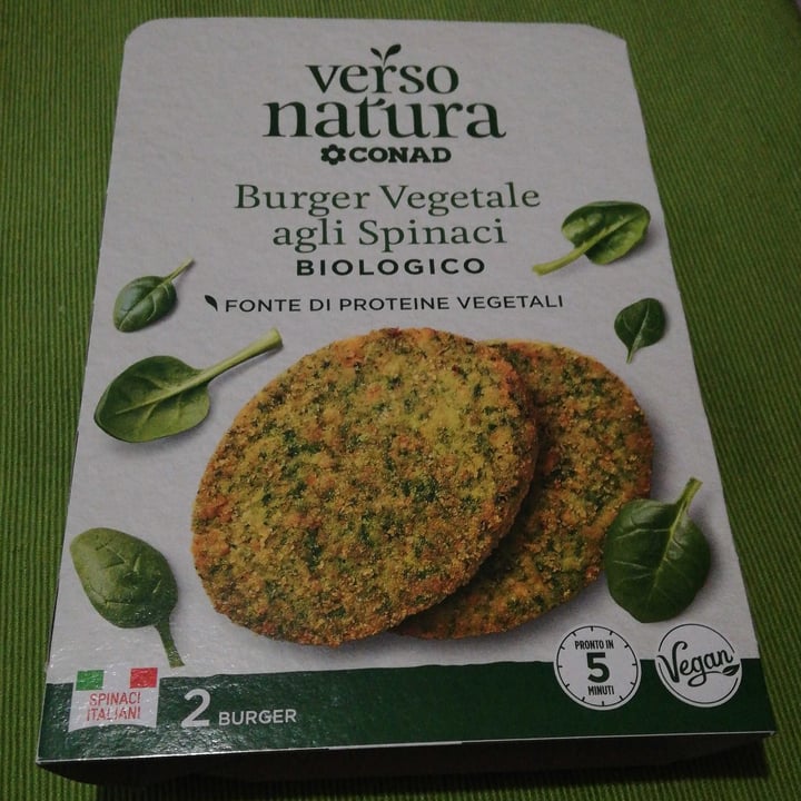 photo of Verso Natura Conad Veg Burger vegetale agli spinaci biologico shared by @laverbena on  13 Jan 2023 - review
