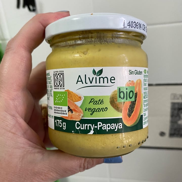 photo of Alvime Paté de curry y papaya shared by @gateravegana on  30 May 2023 - review