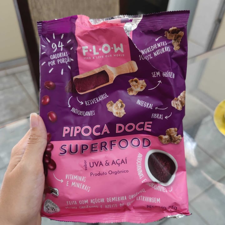 photo of Flow Pipoca Doce Superfood Uva E Açaí shared by @sabrinanatalini on  19 Mar 2023 - review