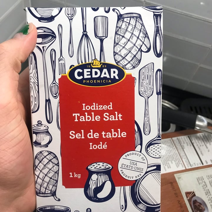 photo of Cedar Iodized Table Salt shared by @malcolmcg on  12 Apr 2023 - review