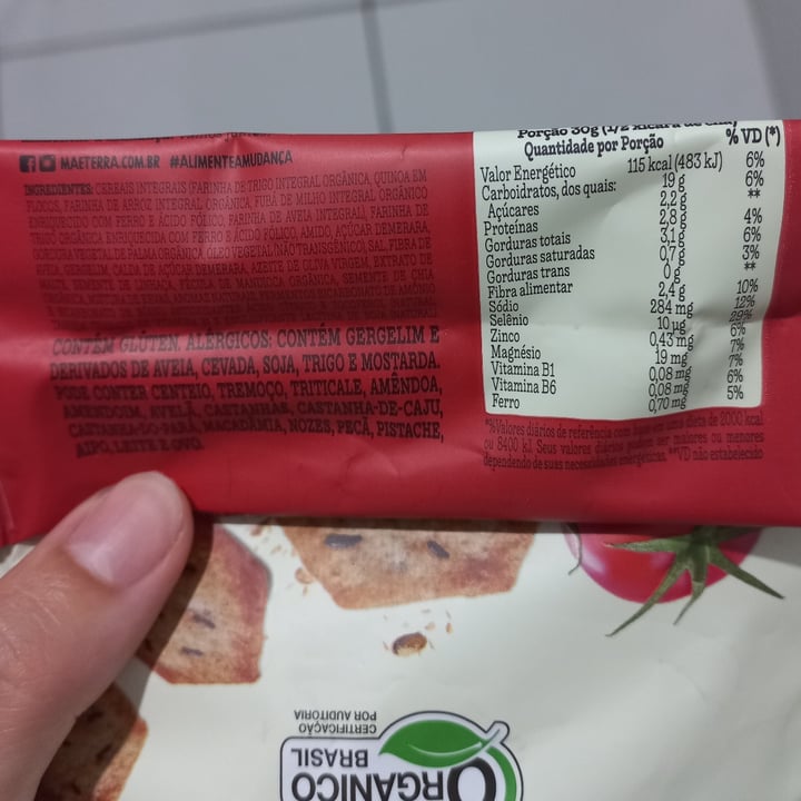 photo of Mãe Terra Biscoitinhos Integrais - Tomate e Manjericão shared by @lucenai on  25 Mar 2023 - review