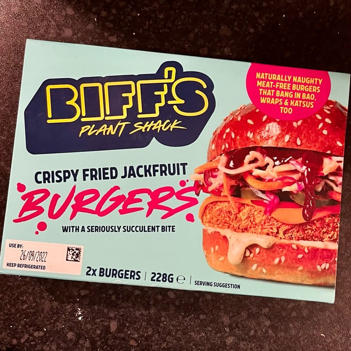 photo of Biff's Vegan Burgers Crispy Fried Jackfruit Burgers shared by @mtp on  13 Apr 2023 - review