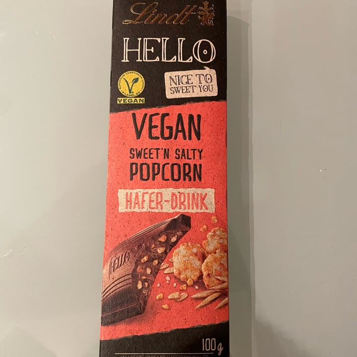 photo of Lindt Hello Vegan Sweet & Salty Popcorn shared by @mariannazemi on  18 Mar 2023 - review