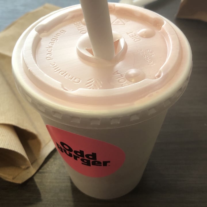 photo of Odd Burger strawberry milkshake shared by @abarrow33 on  29 Dec 2022 - review