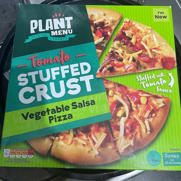 photo of Plant Menu Tomato Stuffed Crust Vegetable Salsa Pizza shared by @olivejuice on  22 Jan 2023 - review