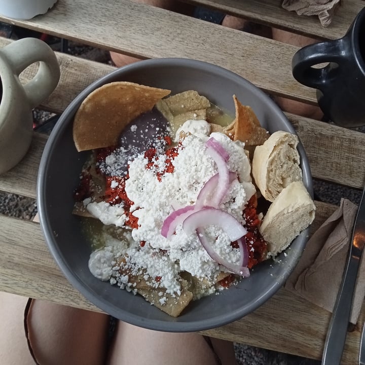 photo of Café Vegetal Chilaquiles verdes con chorizo shared by @angelicadhays on  26 Jun 2023 - review