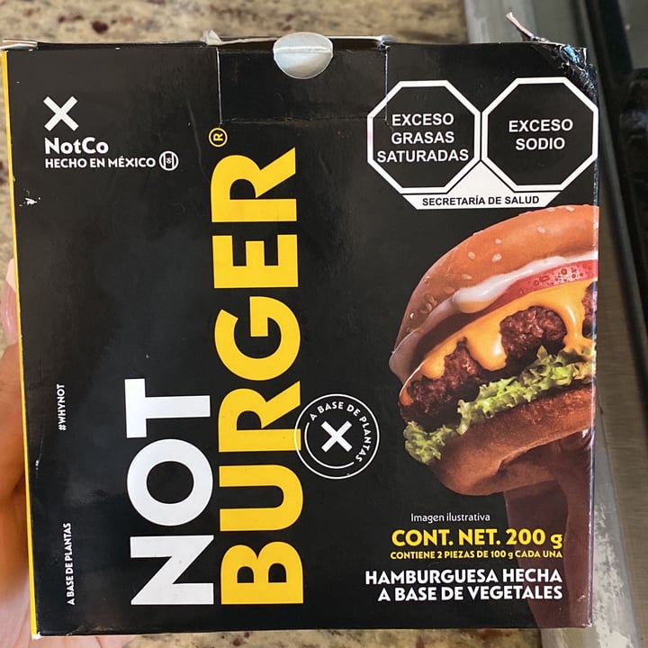 photo of Not burger shared by @amantedelasvaquitas on  31 May 2023 - review