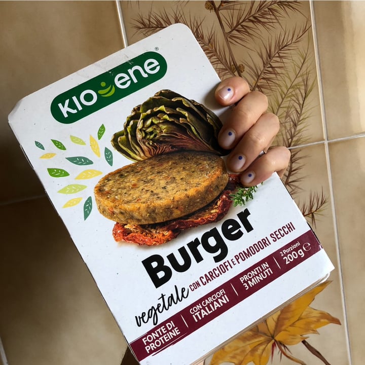photo of Kioene burger vegetale carciofi e pomodori secchi shared by @frappa on  01 Jul 2023 - review