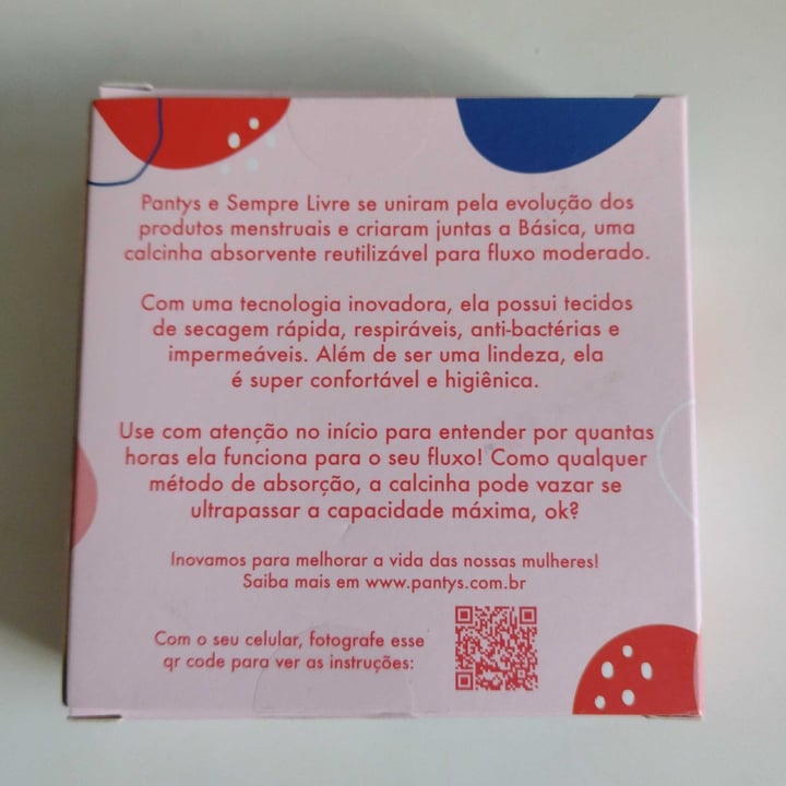 photo of Pantys Calcinha Absorvente Básica Sempre Livre shared by @verdemayra on  09 Apr 2023 - review
