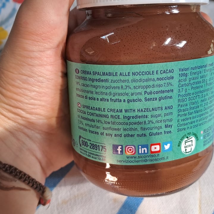 photo of Riso Scotti Crema Spalmabile Con Riso Nocciole E Cacao shared by @kristhesfiguz on  01 Aug 2023 - review