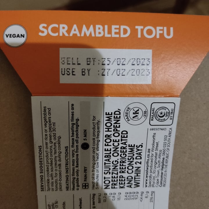 photo of Woolworths Food plantlove scrambled tofu shared by @space999sailor on  19 Feb 2023 - review
