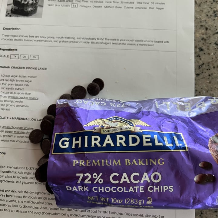 photo of Ghirardelli Intense Dark 72% Cacao Chocolate shared by @tatanka05 on  17 Jan 2023 - review