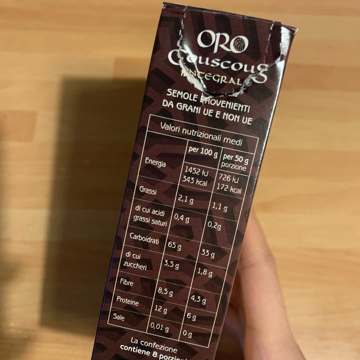 photo of Oro cous cous integrale cous cous integrale shared by @lamonnalinda on  14 Apr 2023 - review