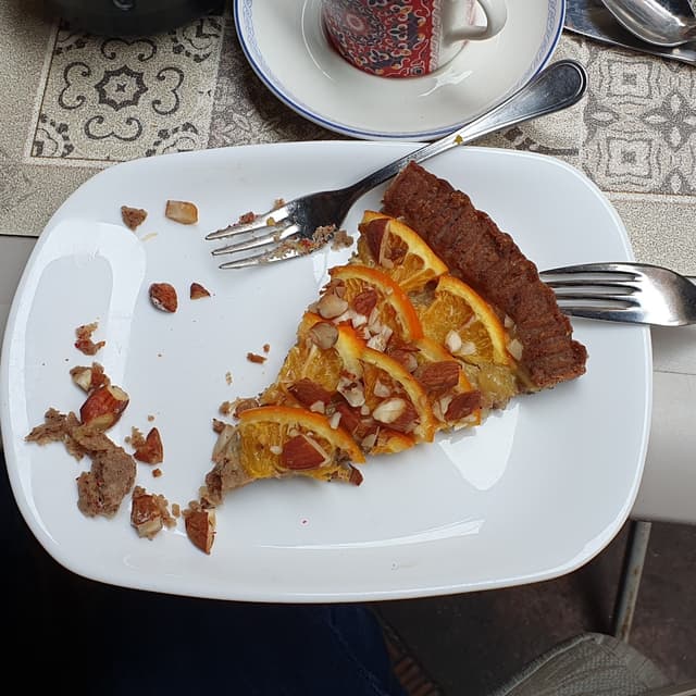 Photo of the dish “Crostata Con Arancia E Mandorle”