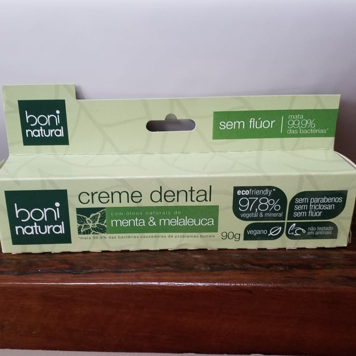 photo of Boni natural creme dental com óleos naturais menta e melaleuca shared by @taniasantana on  16 Feb 2023 - review