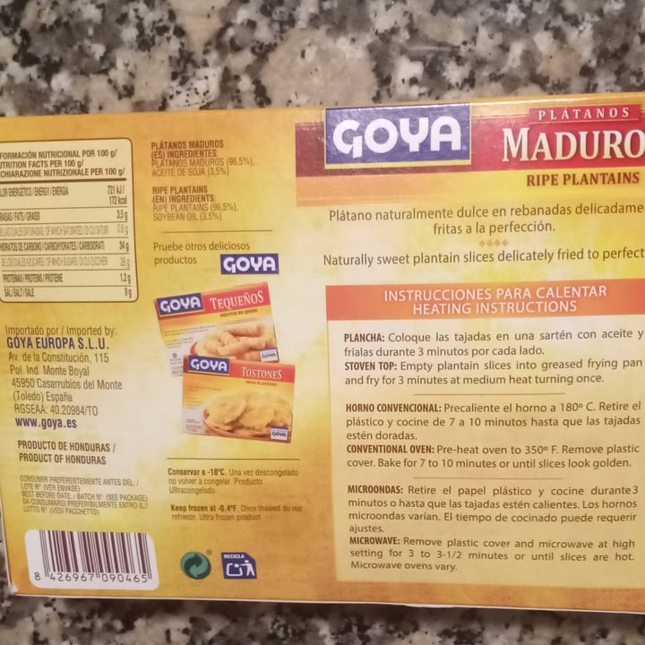 photo of Goya Plátanos maduros shared by @titoherbito on  16 Aug 2023 - review