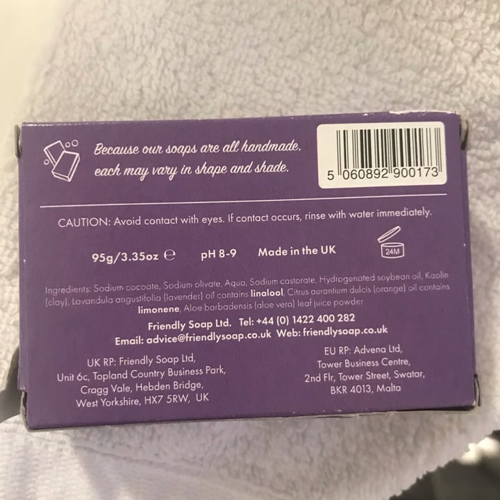 photo of Friendly Soap Orange & Lavender Shaving Bar shared by @masscas on  11 Mar 2023 - review